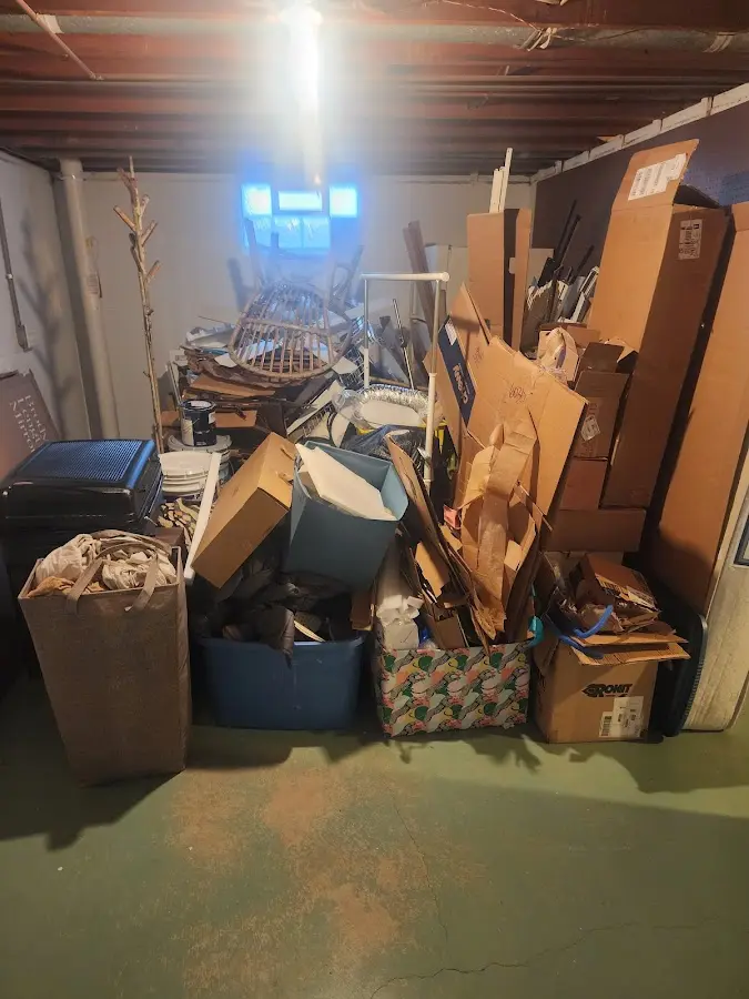 Roll-off dumpster container at job site for 4 Yard Dumpster Rental in Reedurban